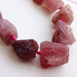 20-25 mm Raw Strawberry Quartz Stones, Huge Natural Loose Rough Gemstone, Raw