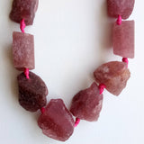 20-25 mm Raw Strawberry Quartz Stones, Huge Natural Loose Rough Gemstone, Raw