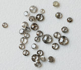 3.5-4mm Salt And Pepper Diamond, Tamboli Rose Cut 2 Pc Diamond  for Jewelry