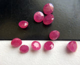 4.4-4.8mm Ruby Round Cut Stones, 5 Pieces Natural Johnson Mines Ruby Cut Stone