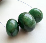 14.5-21 mm Emerald Plain Rondelle Bead, Natural Huge Emerald Gemstone, Drilled