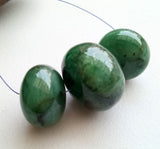 17-20 mm Emerald Plain Rondelle Bead, Natural Huge Emerald Gemstone, Drilled