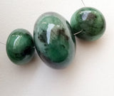 15-23 mm Emerald Plain Rondelle Bead, Natural Huge Emerald Gemstone RARE Emerald