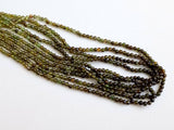 2.5mm Green Shaded Tourmaline Bead, Rare Natural Green Tourmaline Plain Round