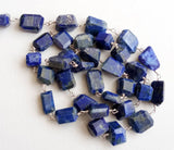 6-13mm Lapis Lazuli Rosary Lapis Lazuli Facet Step Cut Tumbles Connector Chains