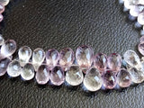 5x8 mm-7x12 mm Shaded Amethyst Faceted Teardrop Beads, Natural Shaded Amethyst