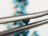 0.8-1mm  Blue Brilliant Cut Faceted Round Diamond Solitaire (10 Pcs T0 20 Pcs)