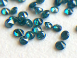 1mm  Blue Brilliant Cut Faceted Round Diamond For Jewelry ((20Pcs T0 100Pcs)