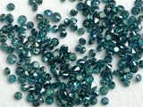 1mm  Blue Brilliant Cut Faceted Round Diamond For Jewelry ((20Pcs T0 100Pcs)