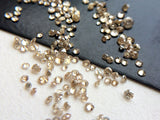 1-2mmChampagne Round Brilliant Cut Melee Diamonds For Jewelry(5Pc To 40Pc)