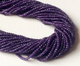3mm Purple Amethyst Micro Faceted Rondelles, Purple Amethyst Rondelle, 13 Inches