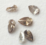 2.5x4-3x5mm Cognac Champagne Faceted Pear Cut Diamond For Jewelry (3Pc To 6Pc)