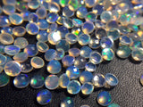 3-4.5mm Ethiopian Opal Round Rose Cut Flat Back Cabochons, Natural Rare Opal