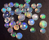 5-7mm Ethiopian Opal Round Rose Cut Flat Back Cabochons, Natural Rare Round