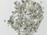 2-3mm Salt And Pepper, White & Grey Rose Cut Diamond For Jewelry (0.5Cts To 2Ct)