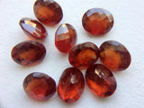 10x8mm Hessonite Garnet Faceted Oval Cut Stone, Rare Natural African, 1 Pc