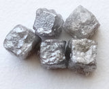 4.5-5mm Grey Rough Diamond Perfect Cube Uncut Diamonds (2Pcs To 4Pcs)