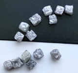 4.5-5mm Grey Rough Diamond Perfect Cube Uncut Diamonds (2Pcs To 4Pcs)