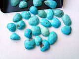 9-13 mm Arizona Turquoise Rose Cut Thin Cabochons, Natural Arizona Turquoise