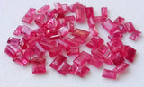 2x3mm - 2.5x4mm Ruby Baguette Cut Stone, Natural Ruby Mozambique Rectangle