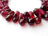 2.5x4 mm-5x9 mm Garnet Faceted Tear Drop Beads, Mozambique Garnet Briolette Bead