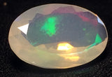 7.3x10mm Huge Ethiopian Opal Oval Cut stone, Natural Faceted Opal, 1.05 Cts