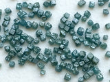 1-2mm Blue Perfect Cube Rough Loose Raw Undrilled  Diamond Cubes (1Ct To 10Ct)