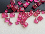 2-3.5mm Ruby Mozambique Princess Cut Stone Natural Ruby Faceted Square Cut Stone