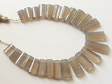 12x24 mm-12x15 mm Gray Onyx Fancy Faceted Sticks, Gray Onyx Rectangle Bead, Gray