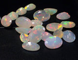 6x7.5mm-7.5x10mm Ethiopian Opal Oval Shape Cut Stone, Fire Rare Ethiopian Opal