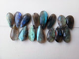 10x16 mm-10x23 mm Labradorite Faceted Pear Beads, Natural Flashy Blue Fire