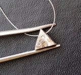 5mm Grey White Raw Triangle Pendant Triangle Drilled  Diamond  For Necklace