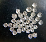 2-2.5mm Light Grey Rose Cut   Loose Faceted Diamond For Jewelry (2Pcs To 10Pcs)