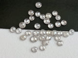 2-2.5mm Light Grey Rose Cut   Loose Faceted Diamond For Jewelry (2Pcs To 10Pcs)