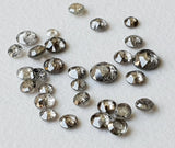 1.5-2mm Salt And Pepper Rose Cut Diamond, 5 Pieces Rare Natural Salt & Pepper
