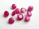 5.4-5.8mm Ruby Round Cut Stones, 4 Pieces Natural Johnson Mines Ruby Cut Stone
