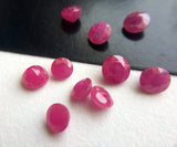 4.4-4.8mm Ruby Round Cut Stones, 5 Pieces Natural Johnson Mines Ruby Cut Stone