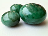 16-25 mm Emerald Plain Rondelle Bead, Natural Huge Emerald Gemstone, RARE