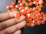 9mm Carnelian Rose Cut Cabochons, Carnelian Rose Cut Flat Back Cabochons