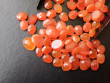 9mm Carnelian Rose Cut Cabochons, Carnelian Rose Cut Flat Back Cabochons