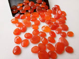 9mm Carnelian Rose Cut Cabochons, Carnelian Rose Cut Flat Back Cabochons