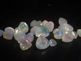 4-6mm Ethiopian Opal Faceted Heart Cut Stone, Fire Opal Faceted Heart Cut Stone