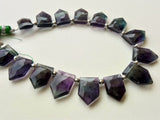 9x13 mm-11x17 mm Fluorite Faceted Shield Beads, Natural Fluorite Faceted Fancy