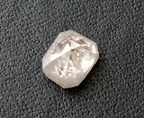 White OOAK Emerald Shaped Diamond, 0.45 Ct 3.6x4.4mm Rose Cut Diamond-PPD46
