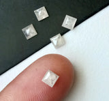 2.7mm White Princess Cut, Sparkling Faceted Diamond  For Jewelry  1 Pc