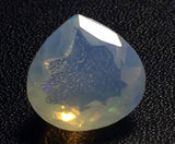 6.9mm Ethiopian Opal Faceted Heart Cut Stone, 0.85 Cts Faceted Fire Opal