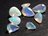 4x6-6x8mm Ethiopian Opal Pear Faceted Cut Stone, Natural Faceted Pear, Opal Pear