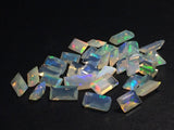 5x7mm-5.5x11mm Ethiopian Opal Emerald Cut Stone, 5 Pcs Natural Faceted Cut Opal
