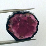 17mm Rare Watermelon Tourmaline Rough Slice, OOAK Watermelon Tourmaline Slice Pendant, Loose Tourmaline Jewelry, Tourmaline For Ring