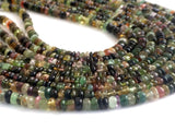 4mm Multi Tourmaline Plain Button Beads, Shaded Multi Tourmaline Plain Rondelle